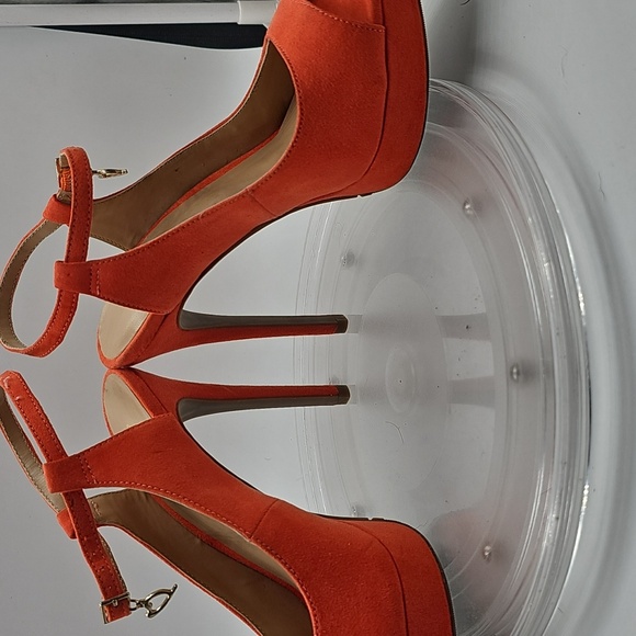 J Thalia Sodi Women's Chloe Embellished Ankle-Strap Platform Coral Sz 6M - Picture 10 of 13